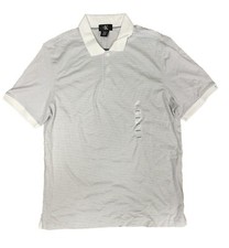 Calvin Klein Men's Lifestyle S/S Cotton Polo Shirt White With Gray Stripes
