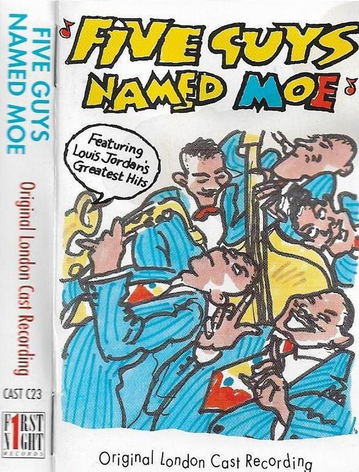 FIVE GUYS NAMED MOE ORIGINAL LONDON CAST CASSETTE ALBUM Louis Jordan Clarke Pete