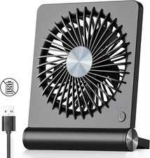 USB Fan, Strong Wind Ultra Quiet Small Desk Fan 220  Tilt Folding 3 Speeds Adjus