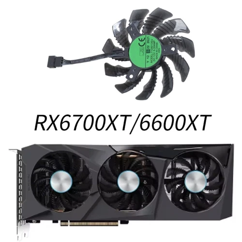 Graphics Card Cooling Fan DC12V With Superior Cooling For RX6700XT 6600XT
