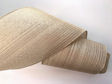 Christmas Ribbon, Metallic Gold, 5" Wide, Wired Edge, 4 YARDS