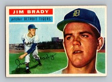 1956 Topps #126 Jim Brady Rookie VGEX-EX Vintage Baseball Card
