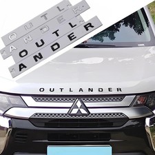 For Mitsubishi Outlander Chrome Car 3D Letters Hood Emblem Badge Stickers