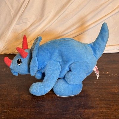 Ryan's World Electronic Animated Blue Roaring Dinosaur Triceratops Plush Working