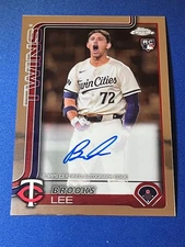 2025 Topps Chrome Brooks Lee #RA-BL Rookie AUTO RC Minnesota Twins