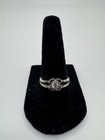 925 Sterling Silver CZ Floral Bezel Ring 7.25 — photo 1