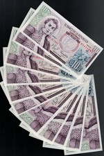 Colombia - Set 11 pcs - 10 Pesos 1980 Pick 407g in UNC