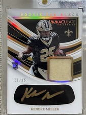 2023 Immaculate Collection -  Rookie Eye Black Jersey Kendre Miller Gold 21/25 
