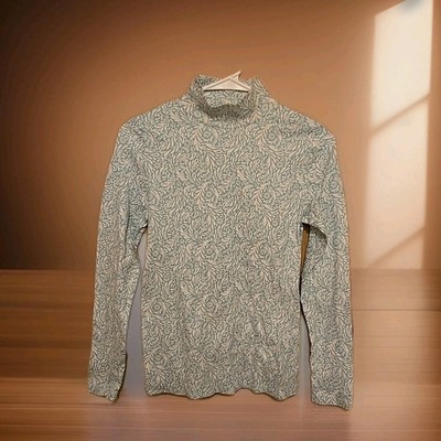 Croft & Barrow Top Small Mock Neck Cotton Long Sleeve Shirt Women's Clothing