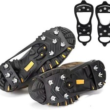 8 Teeth Ice Gripper Shoe Crampons Anti-Slip Snow Cleats Winter Hiking Boots