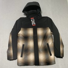 Pendleton Hooded Softshell Wool Blend Jacket Removeable Hood Size M Brown NWT