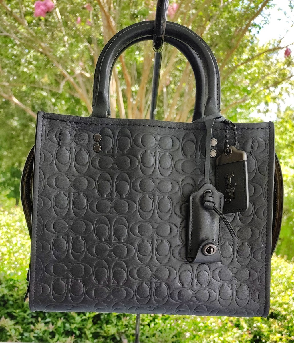 Coach 1941 Rogue 25 Charcoal Gray 26839 Signature C Embossed