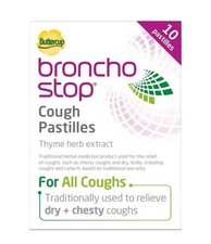 Image of 3x Pack Buttercup Broncho Stop Cough 10 Pastilles All Types of Coughs Exp 04/26