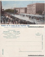 Ansichtskarte Berlin Rückkehr von der Parade auf dem Tempelhofer Feld 1910