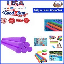 Purple Pool Noodles 52 Inch Foam Tubes for Swimming and Floating, 12-Pack, Du...