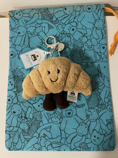 Jellycat Amuseables Croissant Plush Bag Charm Keychain Cute Toy Gift NWT