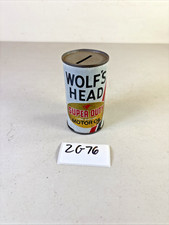 Vintage Wolf's Head Super Duty Long Distance Motor Oil Coin Bank PA 2G76