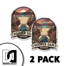 Hoover Dam Engineering Wonder Vinyl Decal Sticker 2 Pack