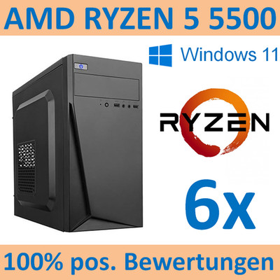 WINDOWS 11 PRO OFFICE PC AMD RYZEN 5 5500GT 6x 4,4GHz 16GB RAM  480GB SSD