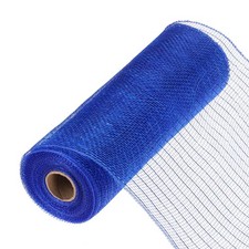 10 Inch Glitter Poly Burlap Mesh Wreath Decorative Fabric Ribbon Dark Blue