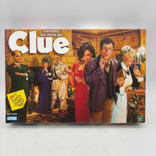 VINTAGE Clue COMPLETE Parker Brothers 1998 Classic Board Game Detective Whodunit