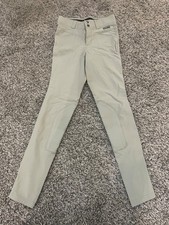NEW Kerrits Kids XL Crossover II Equestrian Breeches, Knee Patch, Sand Tan