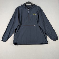 Charles River Mens XL CarMax Embroidered Anorak Windbreaker Jacket Navy Blue