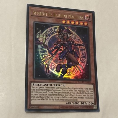 Yugioh Ultra Rare Lehrling Illusion Magier LEDD-ENA03