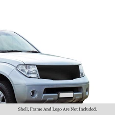 For Nissan Frontier 05-08 APG 1-Pc Black 8x6 mm Horizontal Billet Main Grille