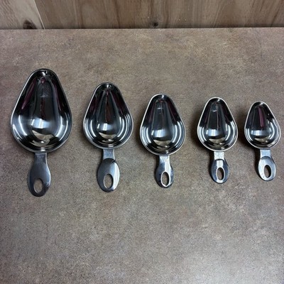 Durable 18/8 Stainless Steel Dry Measuring Scoops 5 Piece Set