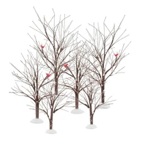 Department 56 BARE BRANCH TREES SET OF 6 General Village 56.52623 NEW N BOX