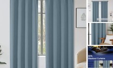Sally Blackout Curtains for Bedroom Living 40"W x 78"L Pack of 2 Stone Blue