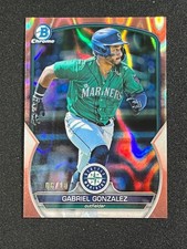2023 Bowman DRAFT CHROME GABRIEL GONZALEZ ROSE GOLD LAVA REFRACTOR 6/10 BDC-72