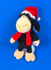 NICI SCHAF Jolly M&auml;h Ben Weihnachtsm&uuml;tze schwarz rot Pl&uuml;sch 26cm Weihnachtsschaf