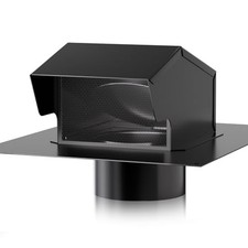 Roof Vent Cap - Roof Vents for Houses Galvanized Steel 6'' Exhaust Vent 6 Inch