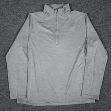 Vineyard Vines Mens Performance 1/4 Zip Pullover Gray Logo Size Medium M
