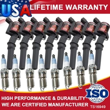 8 Ignition Coil Pack & Spark Plug For Ford F150 F250 F550 4.6/5.4L Triton DG508