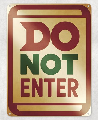 Do Not Enter No Entry Metall Poster Wand Blechschild Männerhöhle Schuppen Haus Plakette
