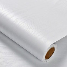 White Wood Grain Contact Paper Peel and Stick Wallpaper Roll