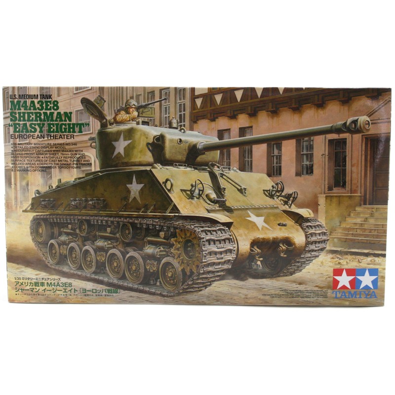 Tamiya M4A3E8 Sherman Easy Eight Tank 1/35 Scale Military Model Kit 35346