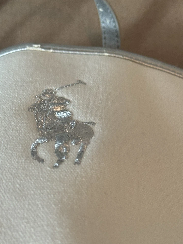 Bolsa de ombro Ralph Lauren de lona bordada logotipo pônei - Imagem 3 de 4