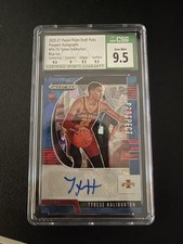 2020-21 Panini Prizm Draft Picks Prospect Blue Ice tyrese halliburton auto 38/75