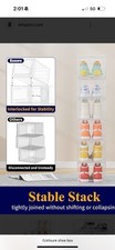 Kitsure Shoeboxes for Men Women Shoes Storage Boxes Clear Plastic Stackable