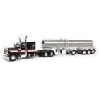 1/64 Black Peterbilt 379 w/ Quad-Axle Walker Milk Tanker First Gear DCP 60-1780