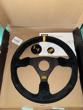 Omp Targa Steering Wheel 330mm Black Suede Black Spokes Rally Race Cup