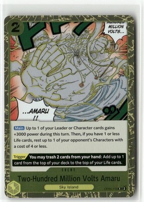 Two-Hundred Million Volts Amaru Awakening of the New  One Piece TCG Anime Card