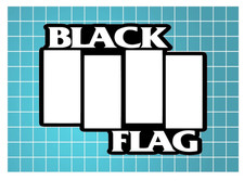Black Flag Logo White Die Cut Vinyl Sticker/Decal UV Outdoor Safe