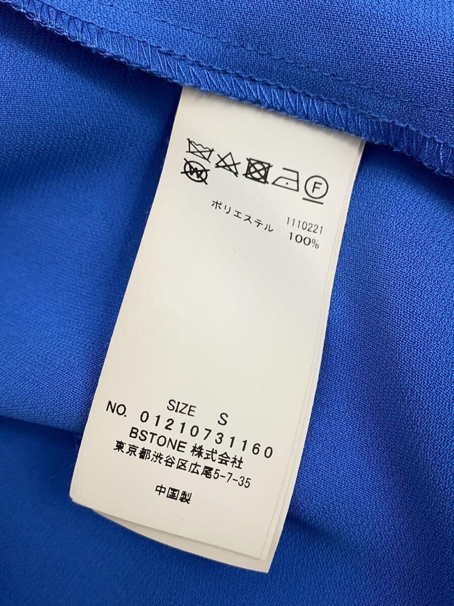 AMERI No Collar Long Coat S Blue Polyester Plain … - image 3