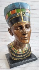 Classical Bronze Elegant Statue Egyptian Art Queen Nefertiti Royal Beauty Woman