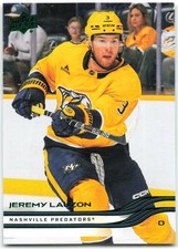 2025-26 Upper Deck Series 1 Holiday SP Green Foil #93 Jeremy Lauzon Nashville